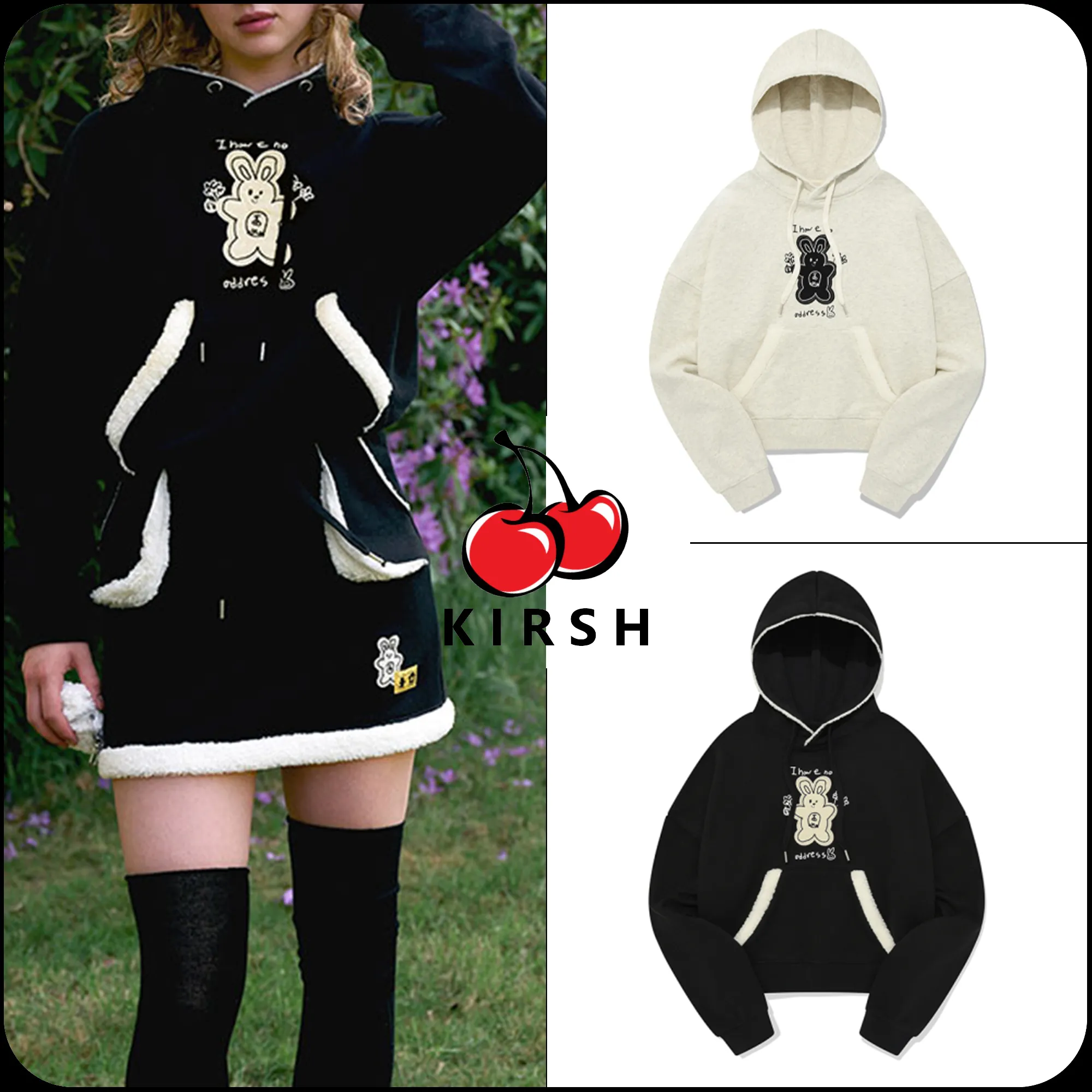 KIRSH  |[ KIRSH ]★WITTY BUNNY NOMAD GRAPHIC HOODIE