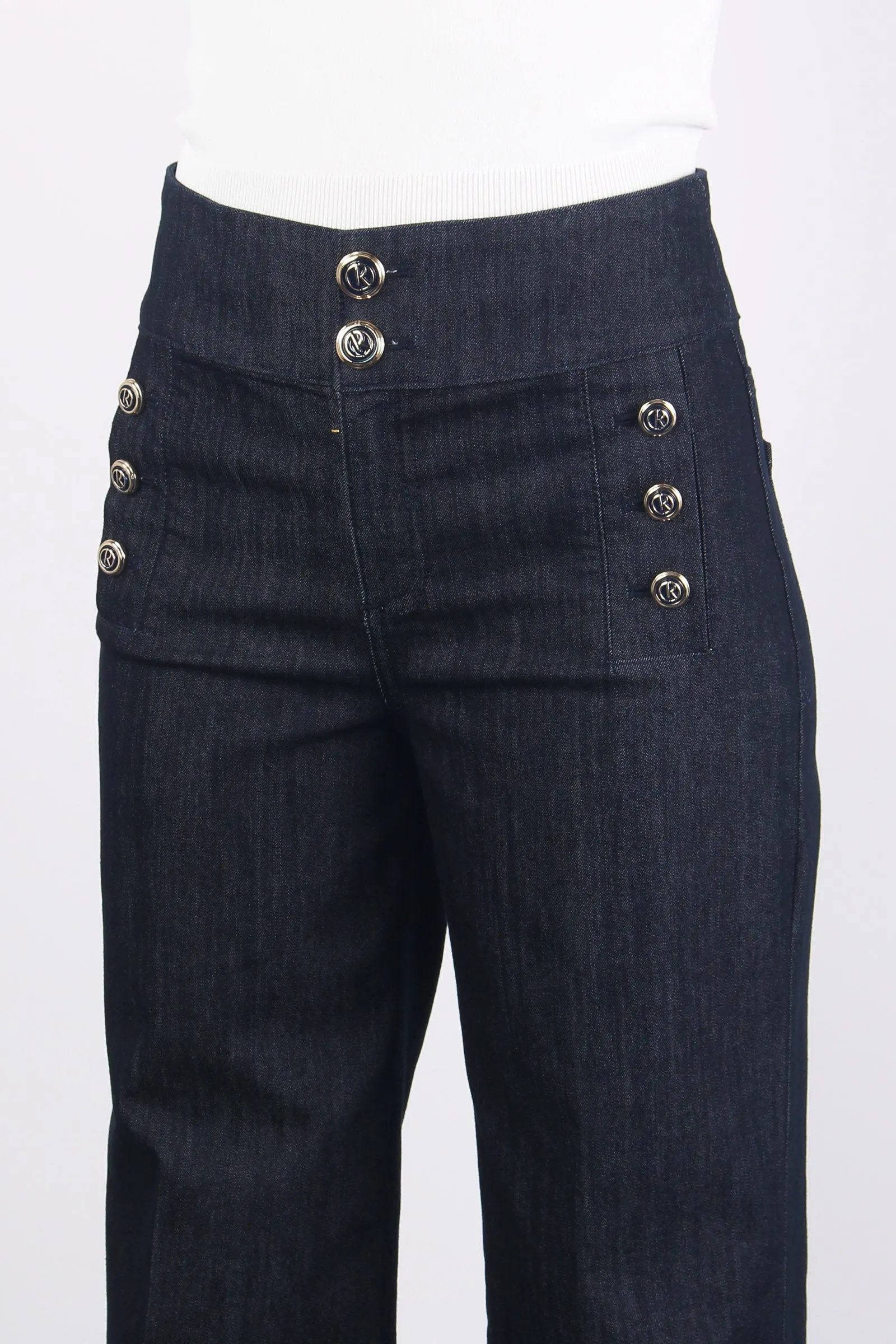 Lagherta Pantalone Dritto Bo Blue Denim