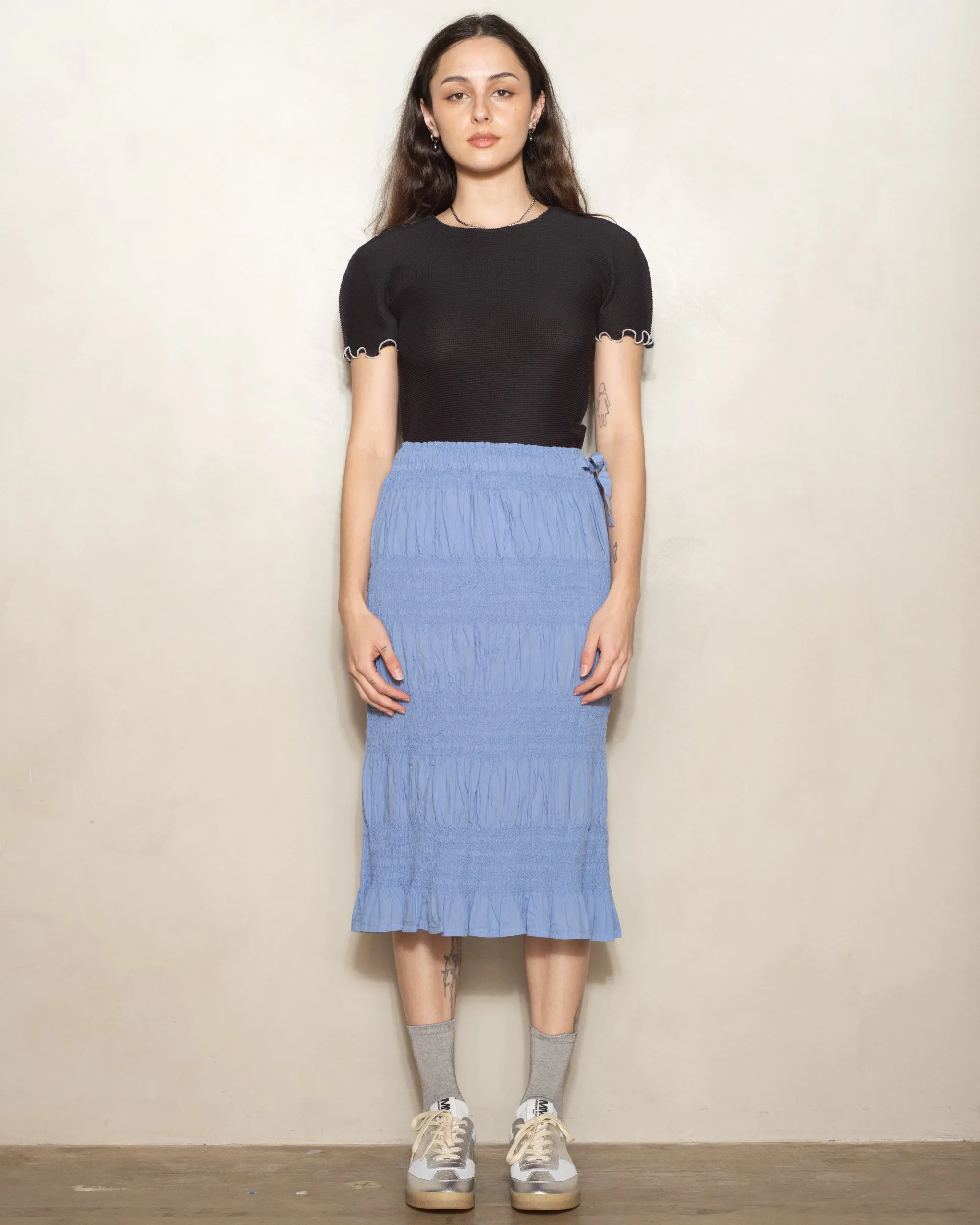 Lavender Blue Shrink Stripe Skirt