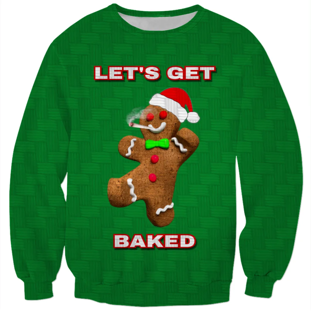 Let's Get Baked Gingerbread Man Christmas Sweatshirt