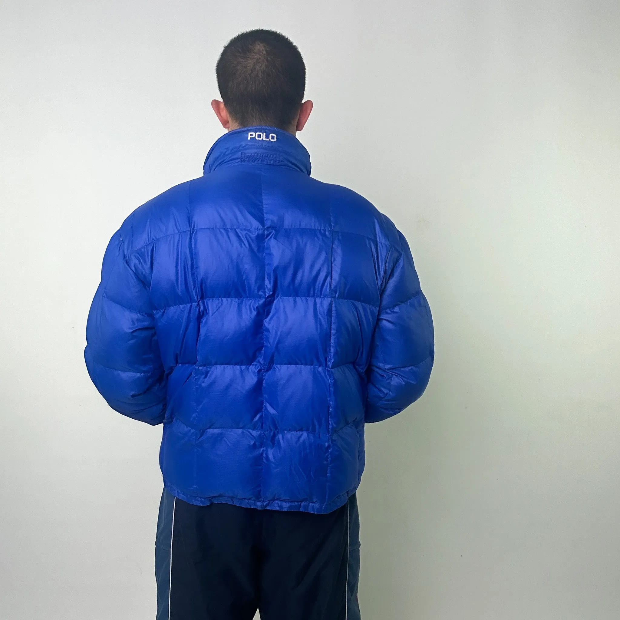 Light Blue 90s Polo Sport Ralph Lauren Puffer Jacket Coat (L)