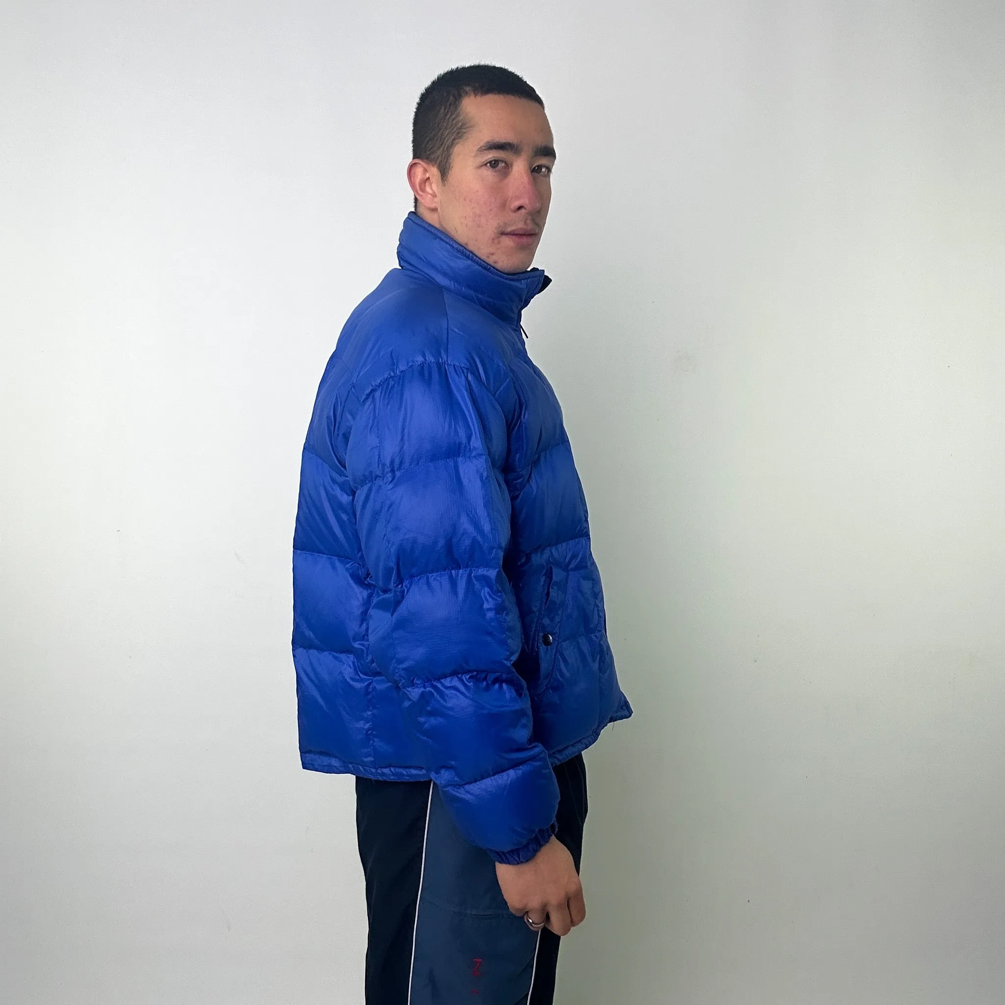 Light Blue 90s Polo Sport Ralph Lauren Puffer Jacket Coat (L)