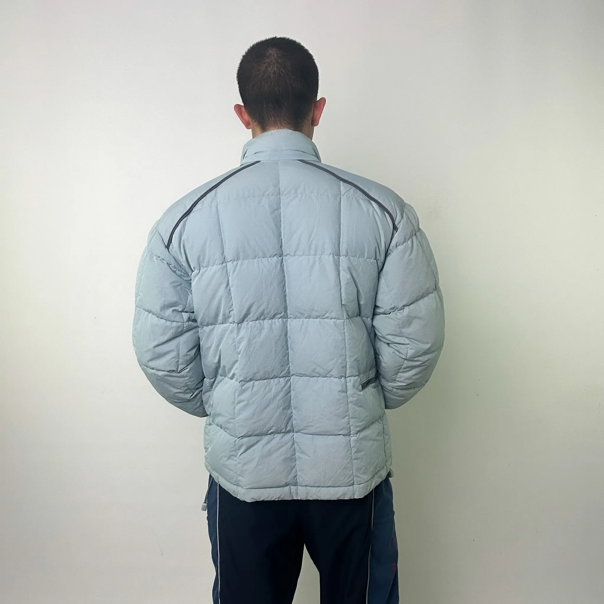 Light Blue y2ks NIKE Puffer Jacket Coat (L)