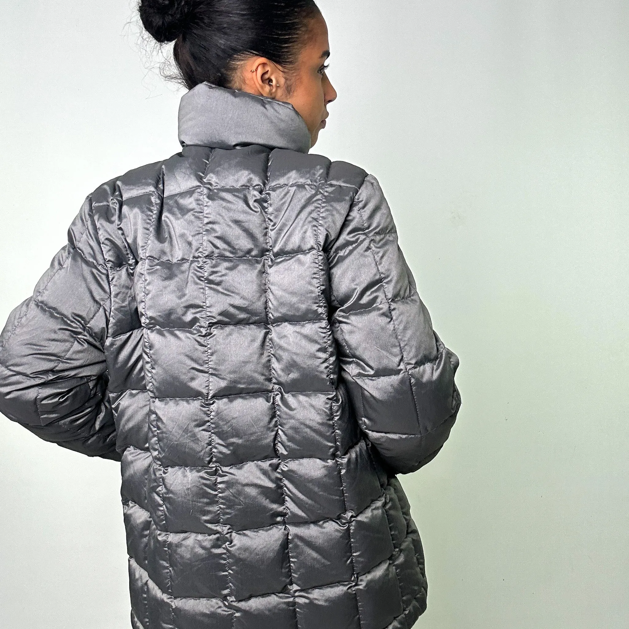 LIGHT GREY 90S MONCLER PUFFER JACKET COAT (