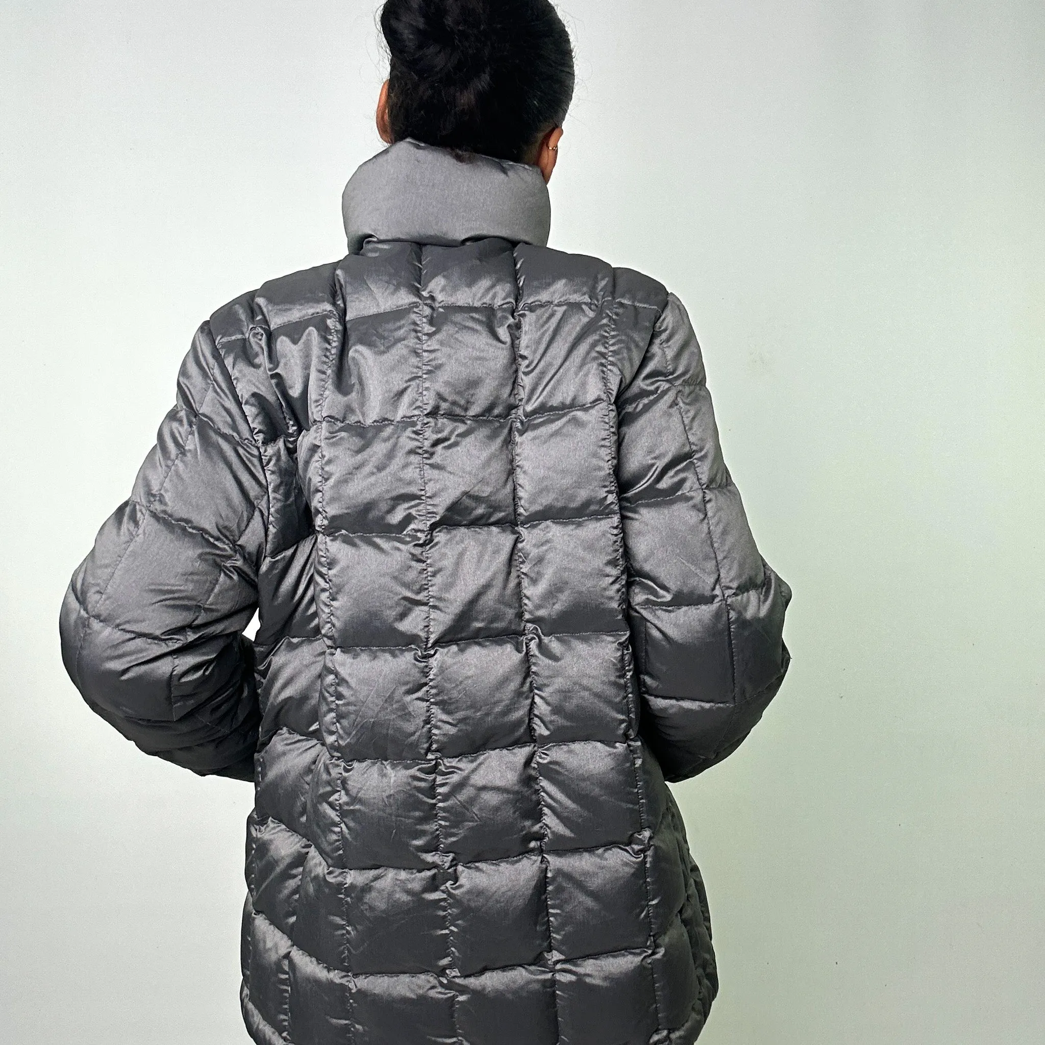 LIGHT GREY 90S MONCLER PUFFER JACKET COAT (