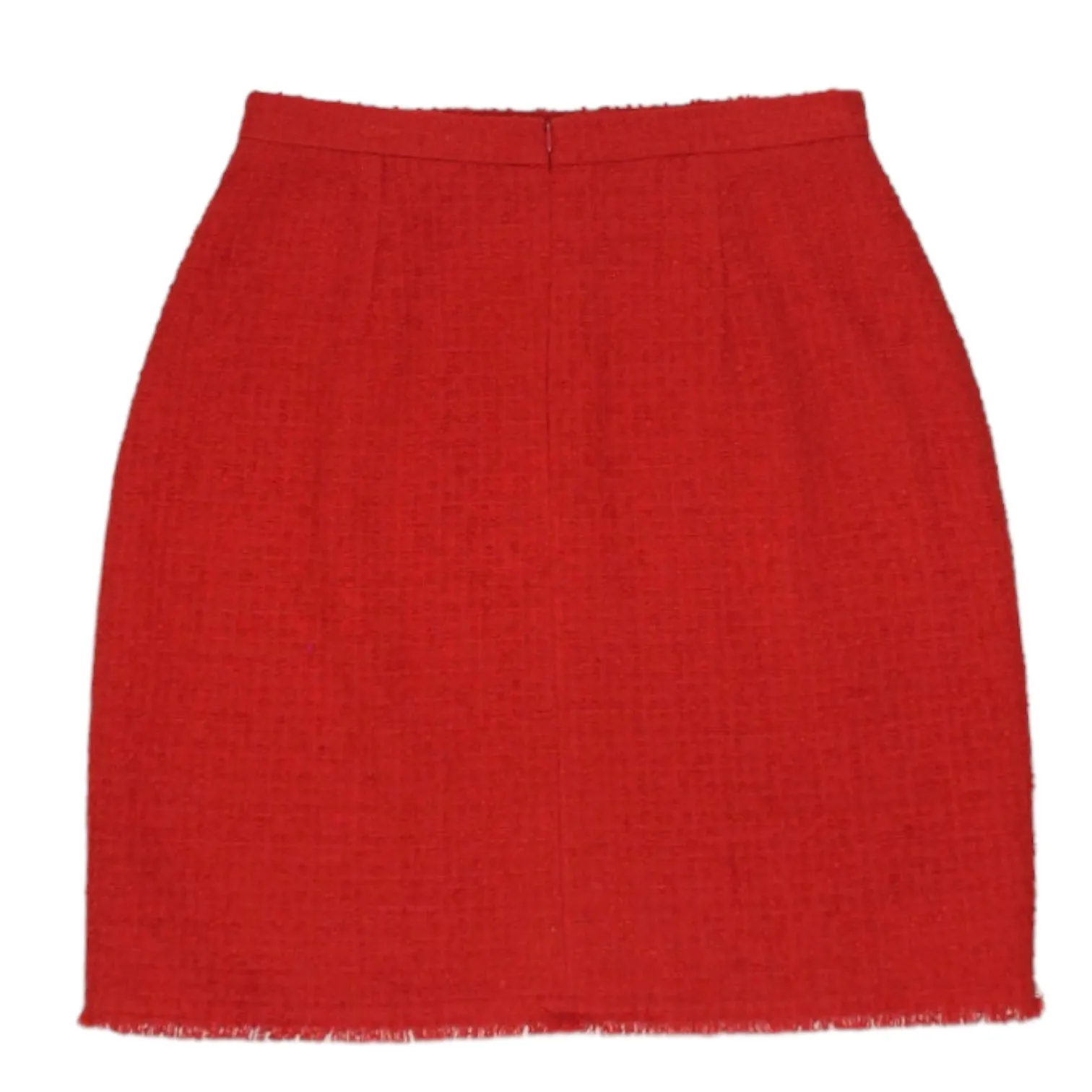 L.K.Bennett Red Boucle Skirt Suit