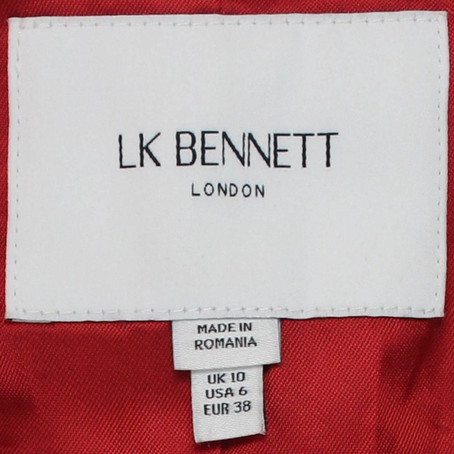 L.K.Bennett Red Boucle Skirt Suit