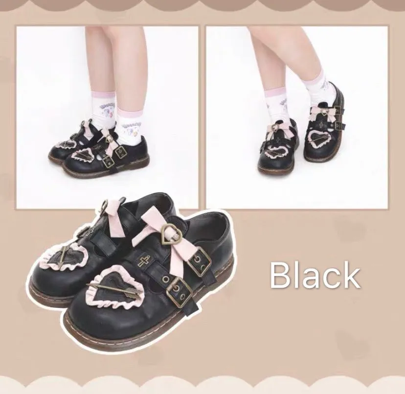 LOLITA RETRO SWEET HEART BOW JK SHOES BY52301