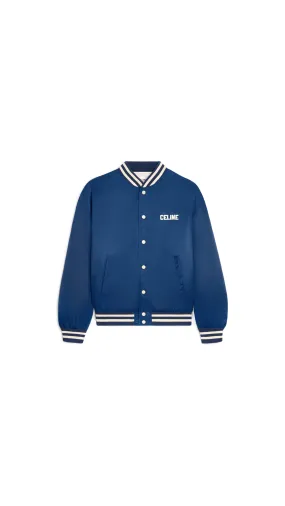 Loose Teddy Jacket In Nylon - Blue