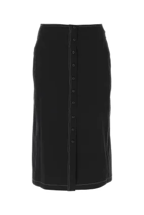 Low Classic Black Crepe Skirt