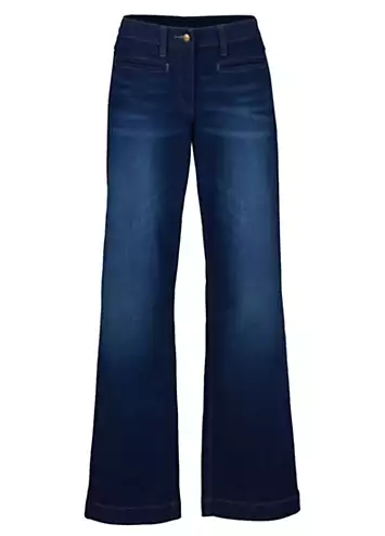 Low Rise Wide Leg Jeans by bonprix | Look Again