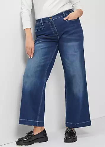 Low Rise Wide Leg Jeans by bonprix | Look Again