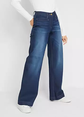 Low Rise Wide Leg Jeans by bonprix | Look Again