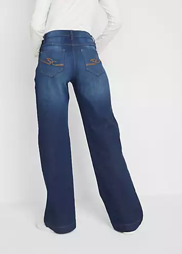 Low Rise Wide Leg Jeans by bonprix | Look Again