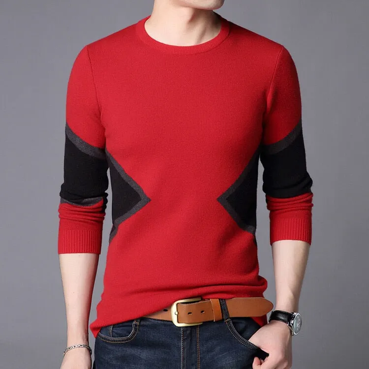 Luxury Men's Thick Winter Warm O Neck Casual Knitted Pullover Sweater