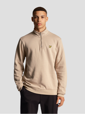 Lyle & Scott 1/4 Sweat Shirt/Cobblestone - New W23