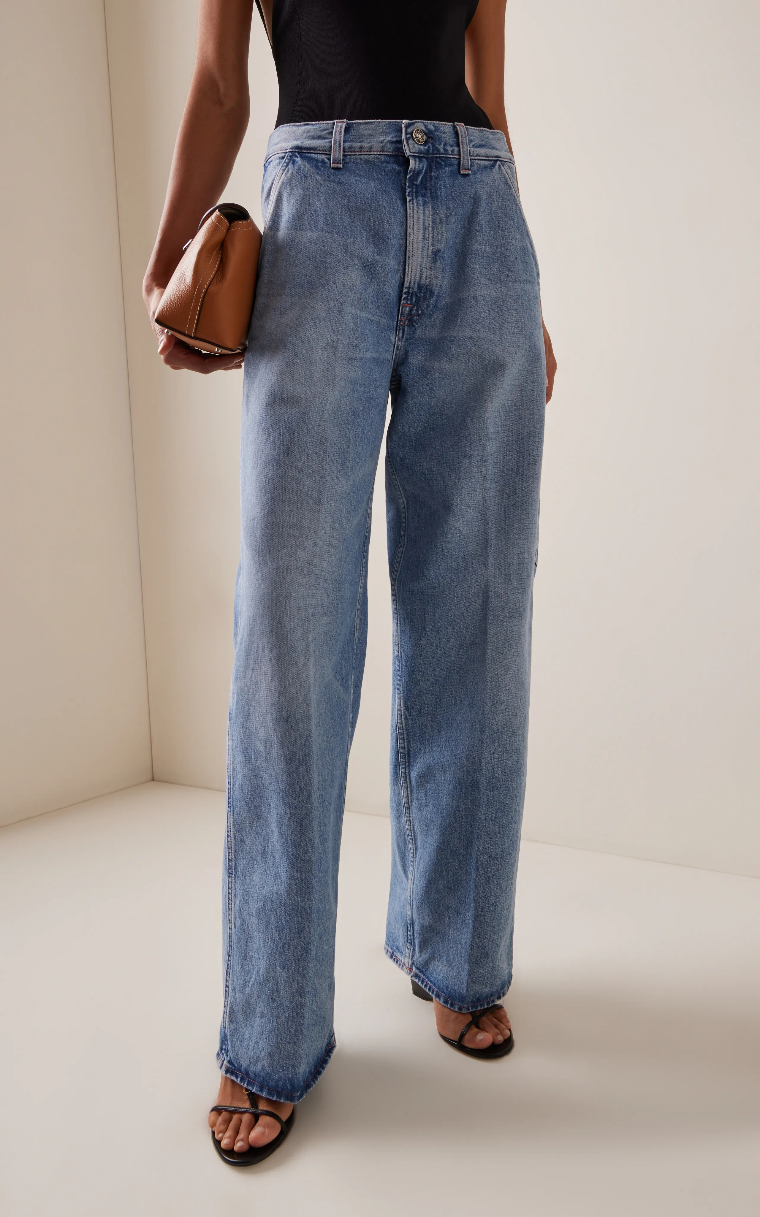 Made In Tomboy Ko-Work Rigid Low-Rise Wide-Leg Cargo Jeans