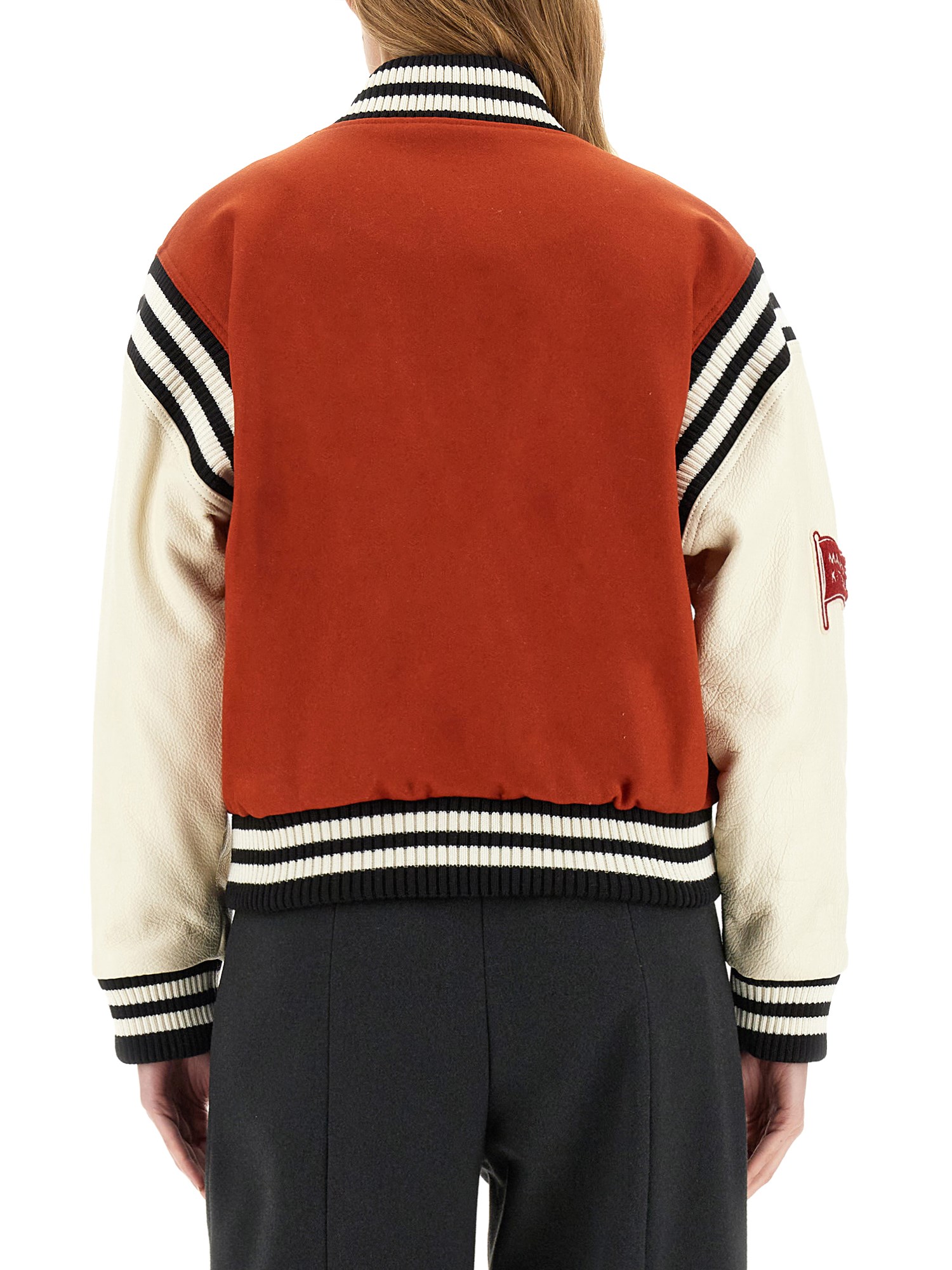 MAISON KITSUNÉ    WOOL LOGO VARSITY JACKET