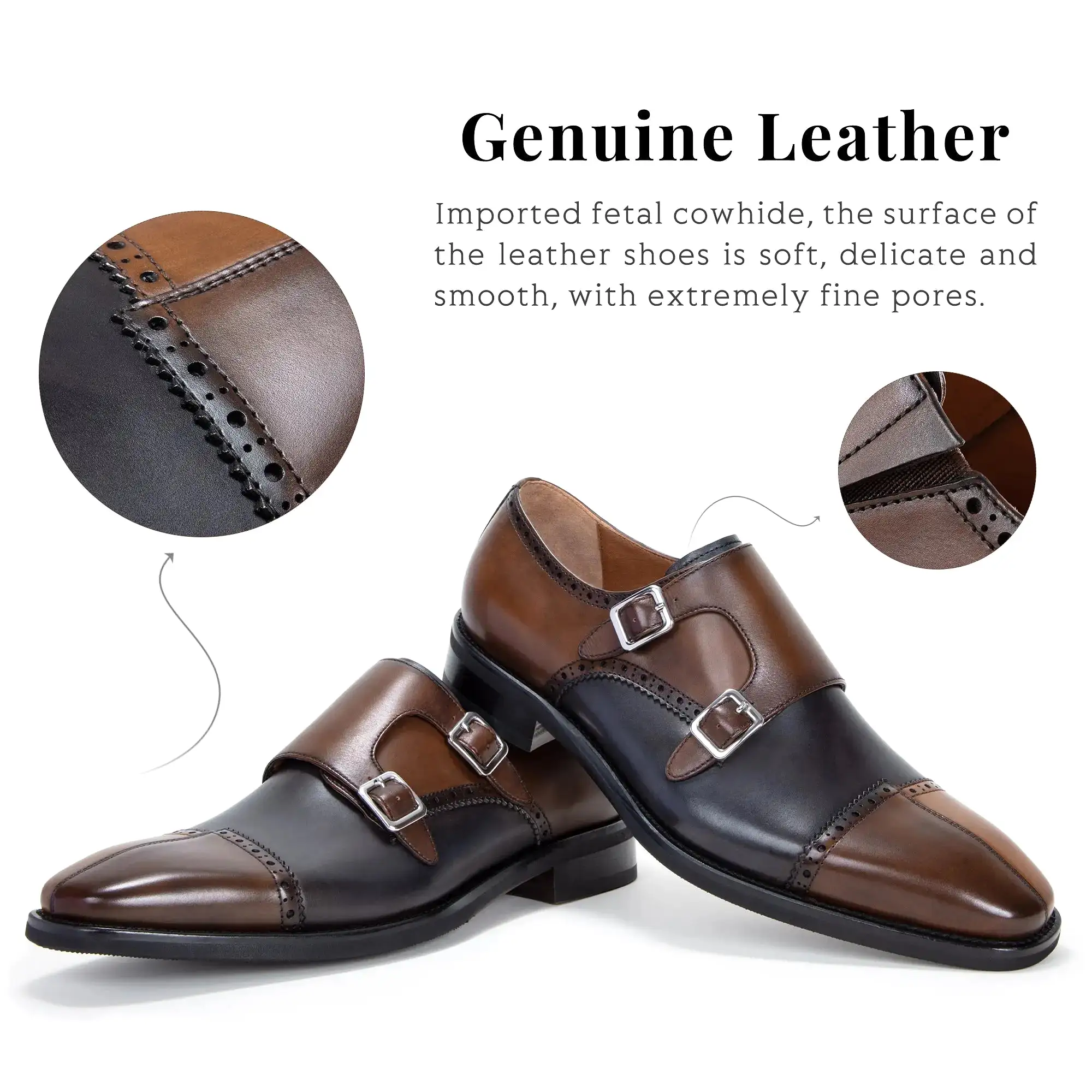 Man's Stylish Monks Monkstraps Shoes MK593162A