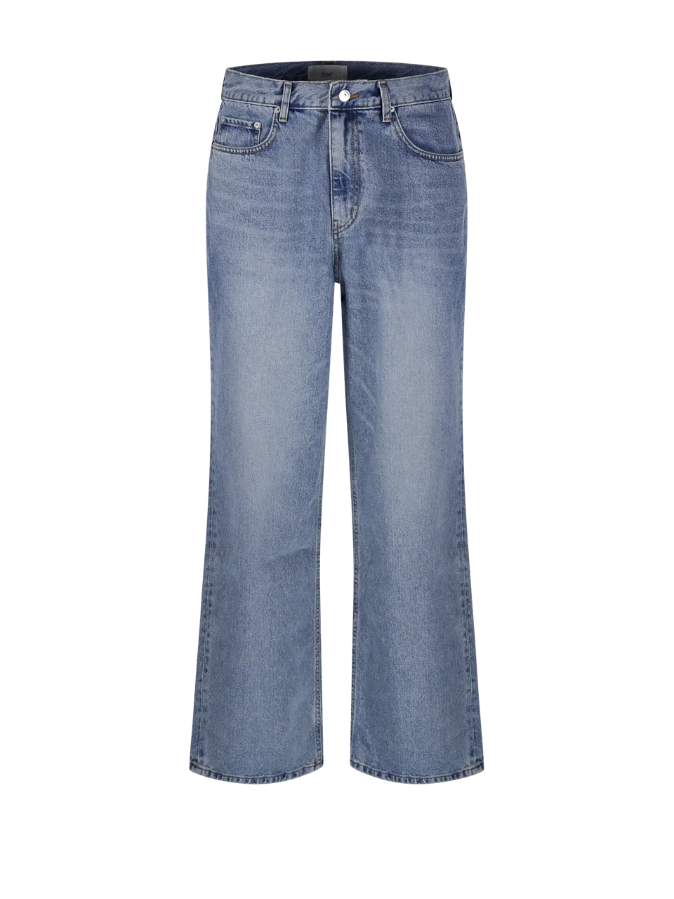 MEN DUNST BLUE COTTON LOW-RISE WIDE JEANS