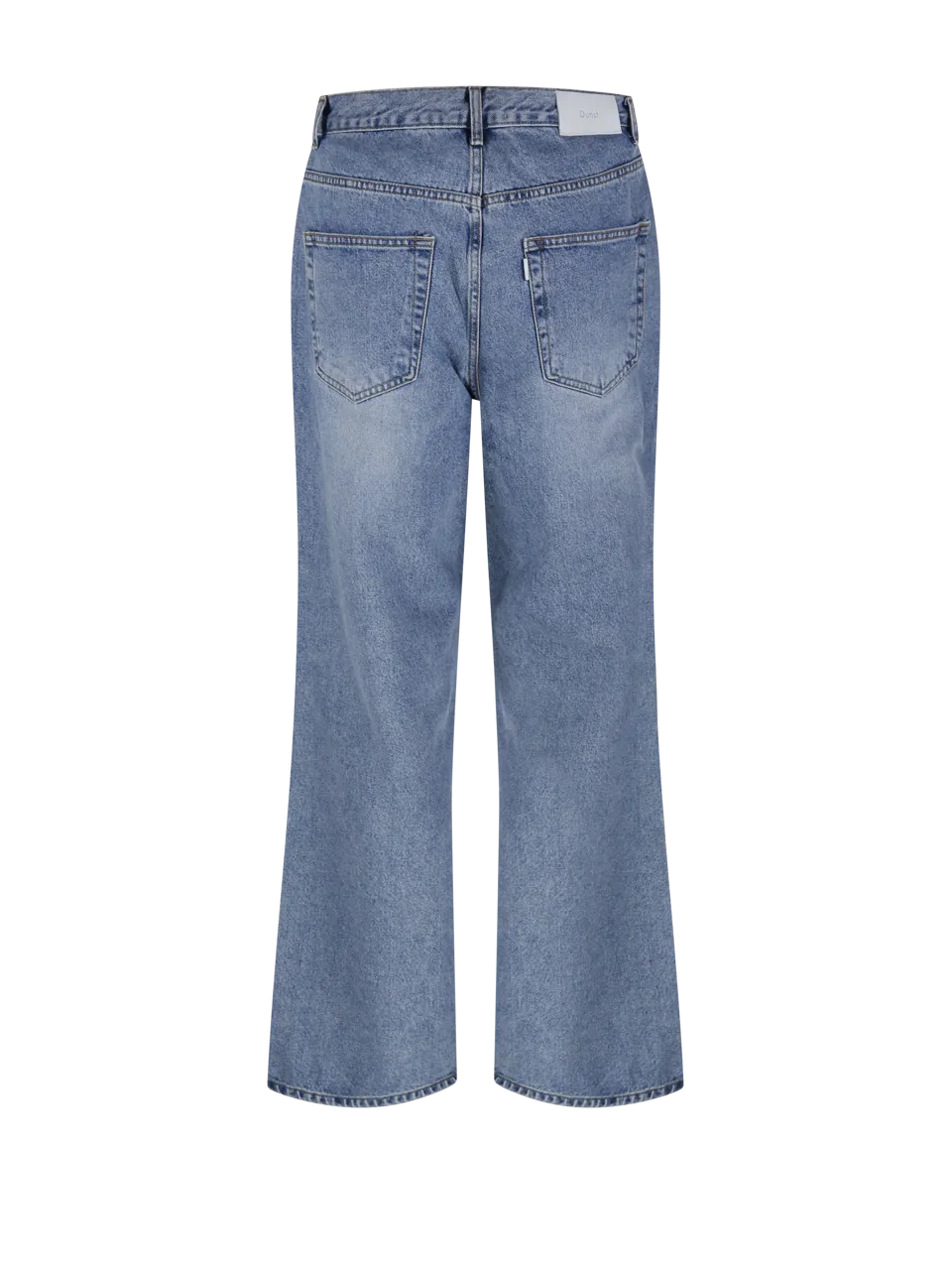 MEN DUNST BLUE COTTON LOW-RISE WIDE JEANS