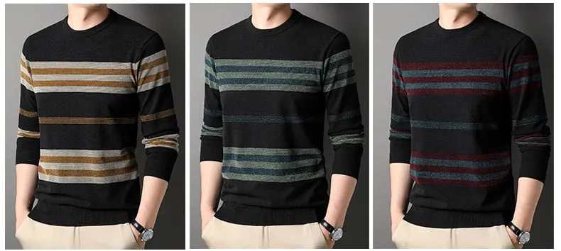 Men's Thick Winter Warm O-Neck Cashmere Knitted Pullover Sweater