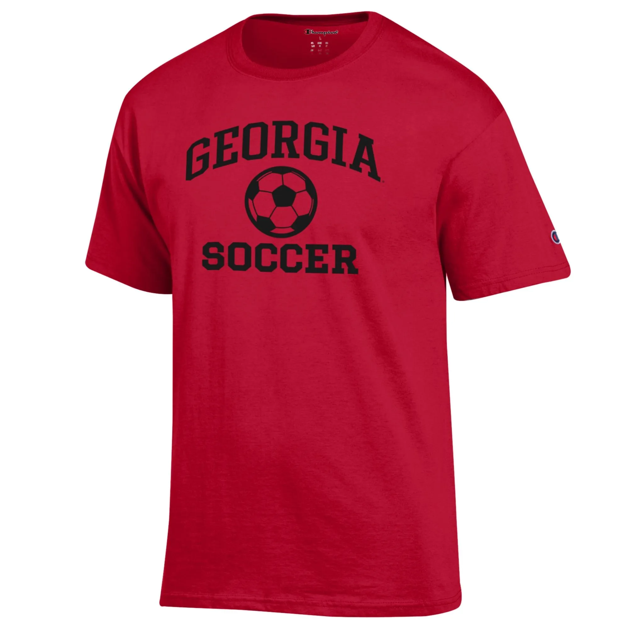 Men's Champion Red Georgia Bulldogs Soccer Icon T-Shirt