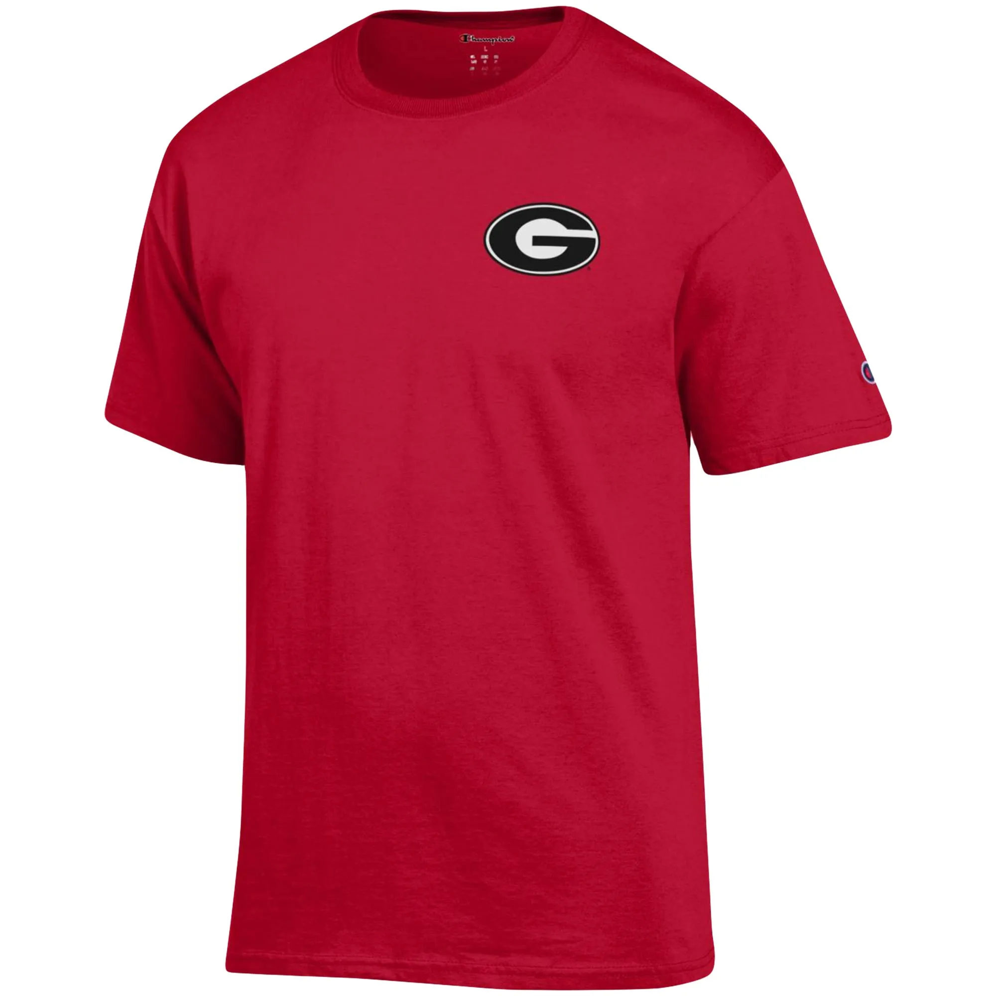 Men's Champion Red Georgia Bulldogs Stack 2-Hit T-Shirt