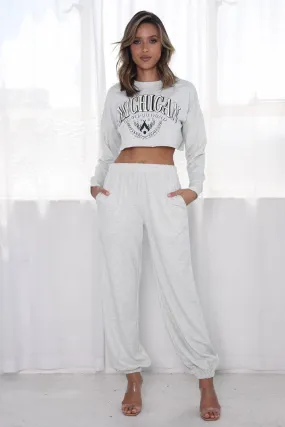 Michigan Two Piece Lounge Set - Grey