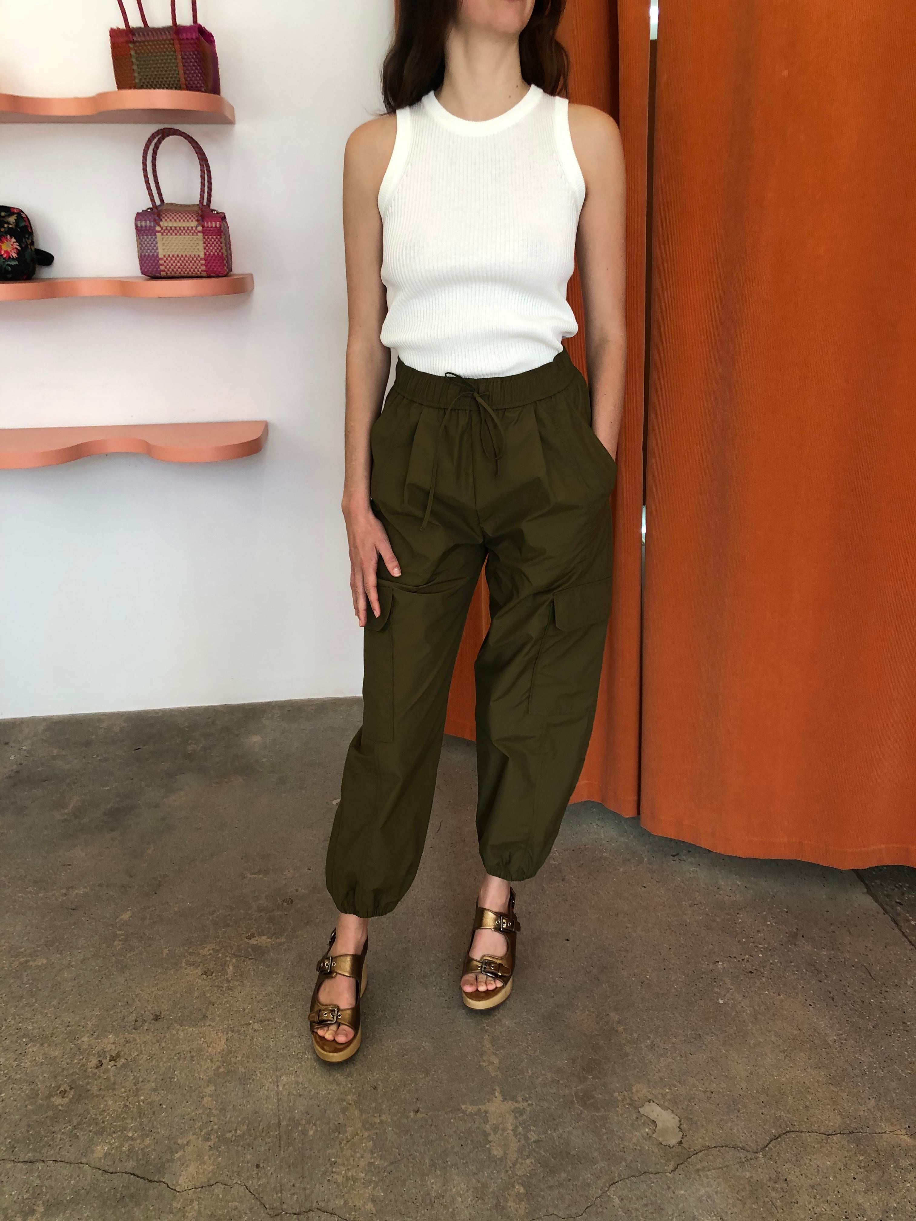 Mijeong Park Cargo Pants Olive