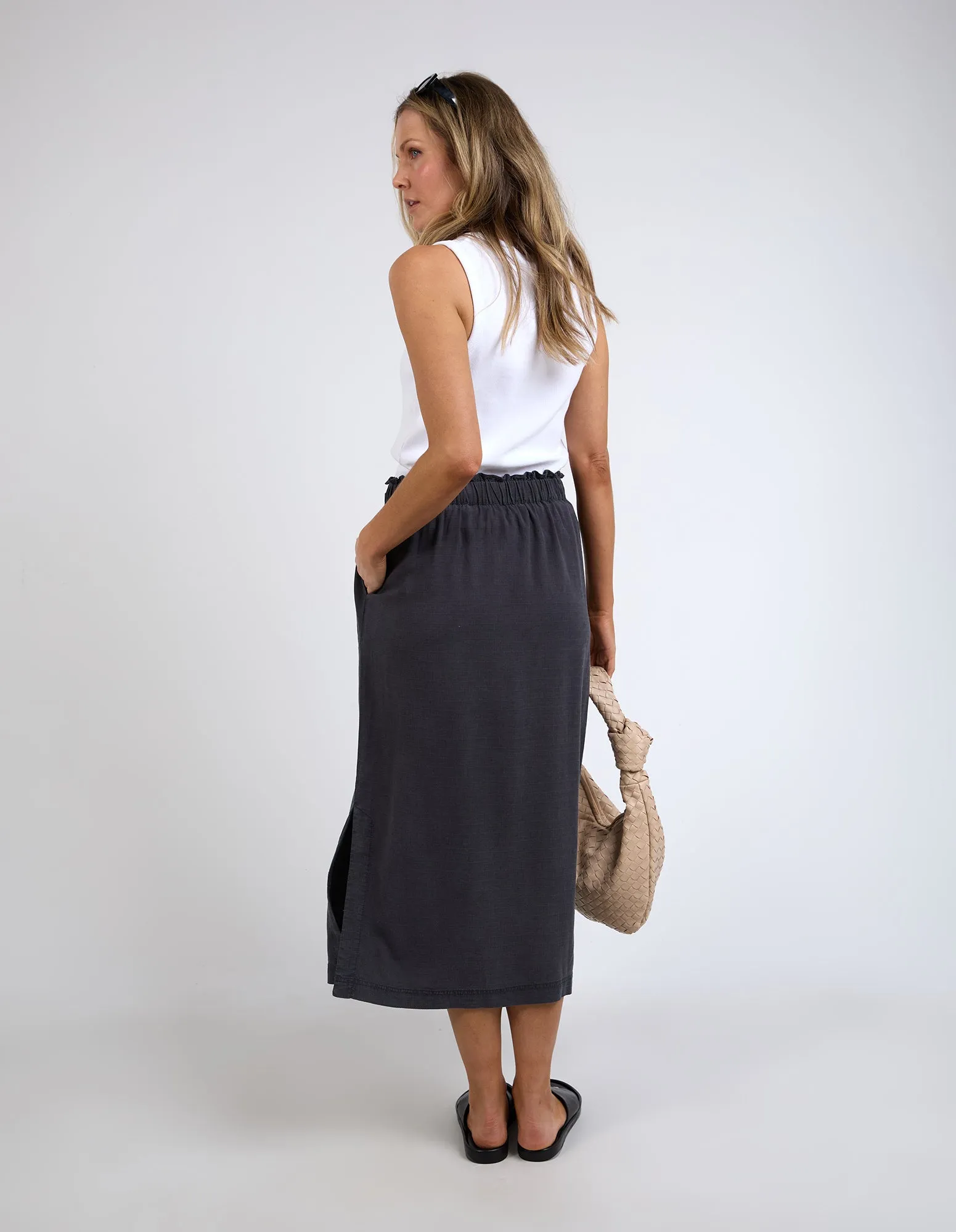 Mila Utility Skirt Washed Black