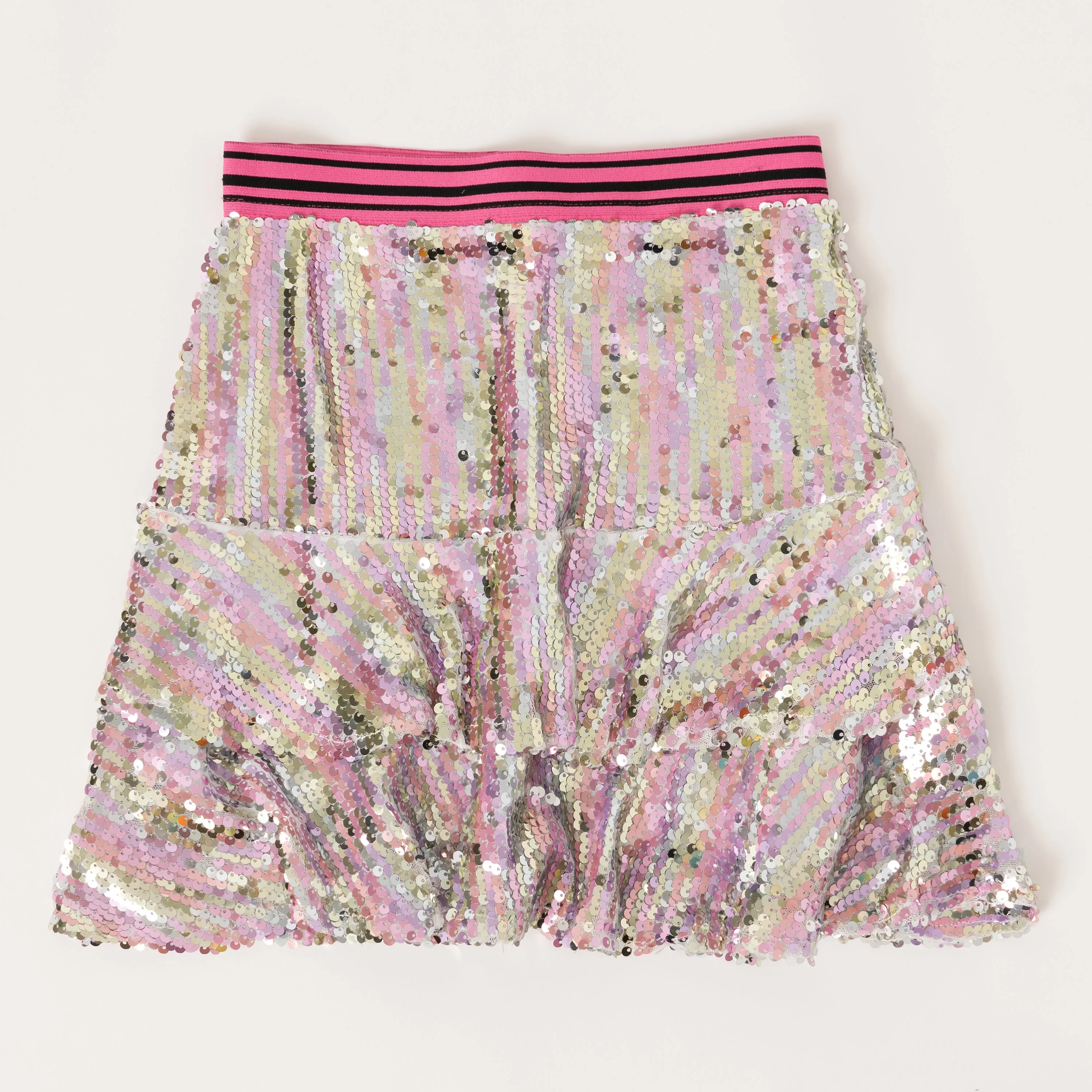 Multi Sequin Ruffle Skirt