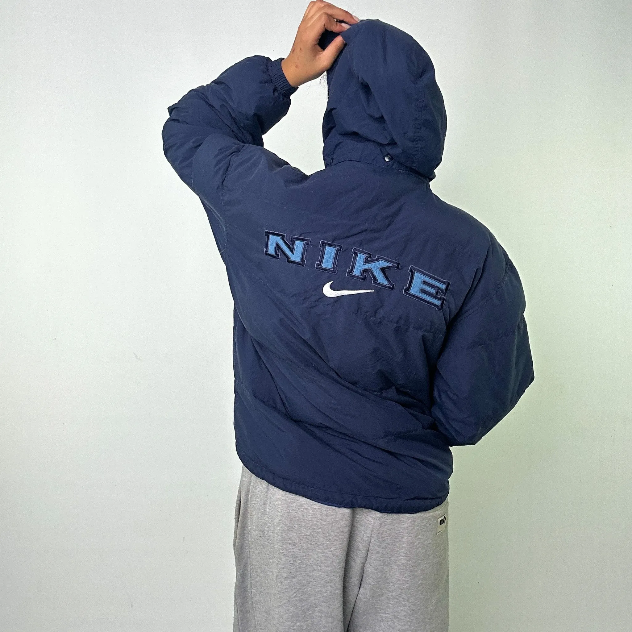 NAVY BLUE 90S NIKE PUFFER JACKET COAT (