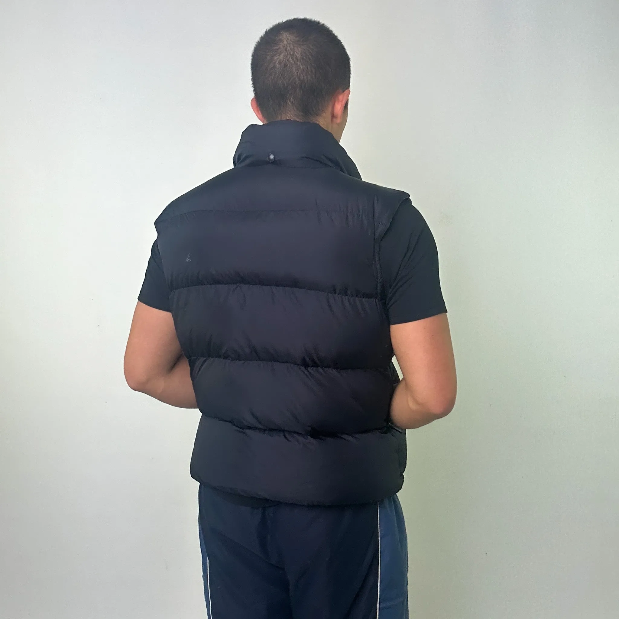 Navy Blue 90s Polo Ralph Lauren Puffer Jacket Coat Gilet (L)