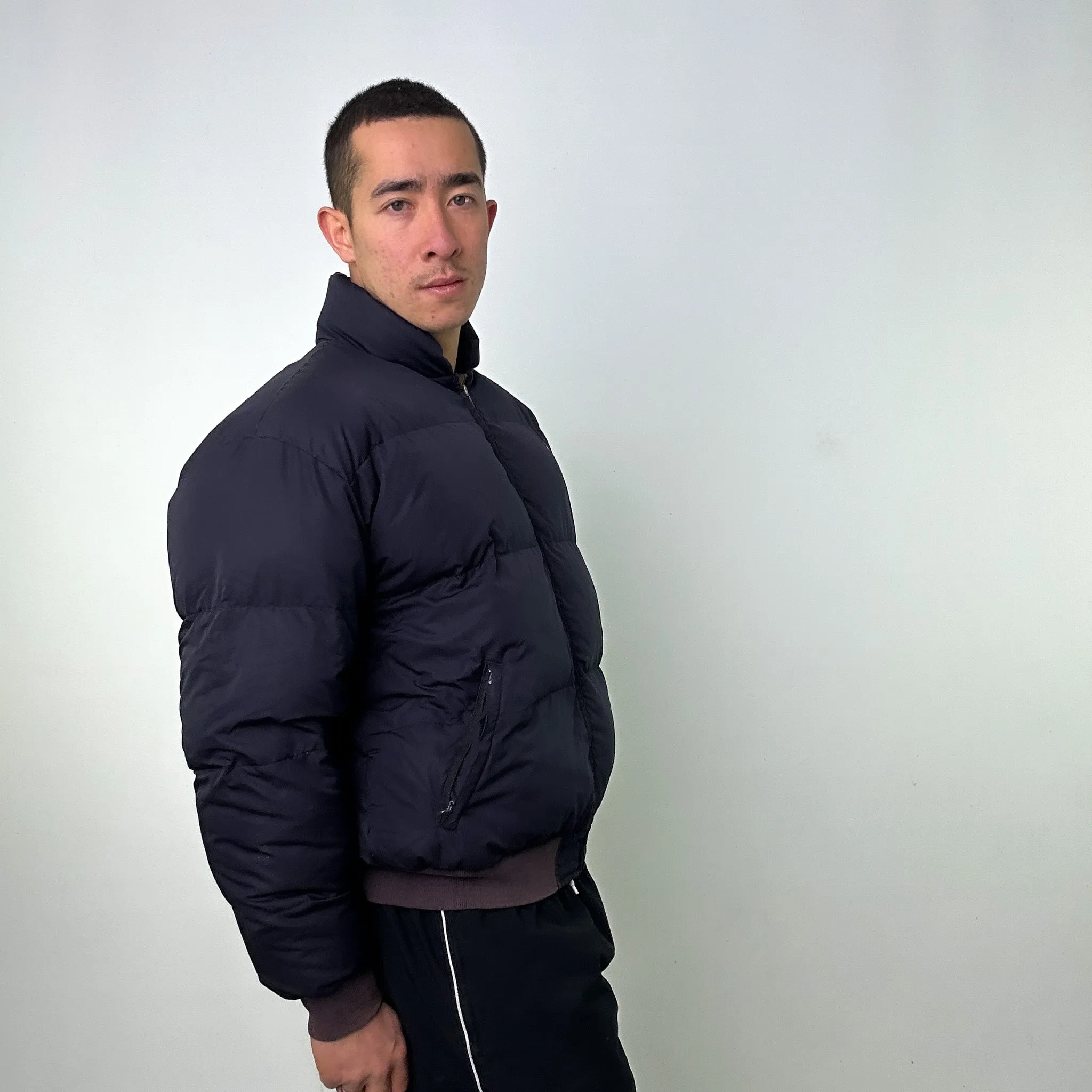 Navy Blue 90s Polo Ralph Lauren Puffer Jacket Coat (L)