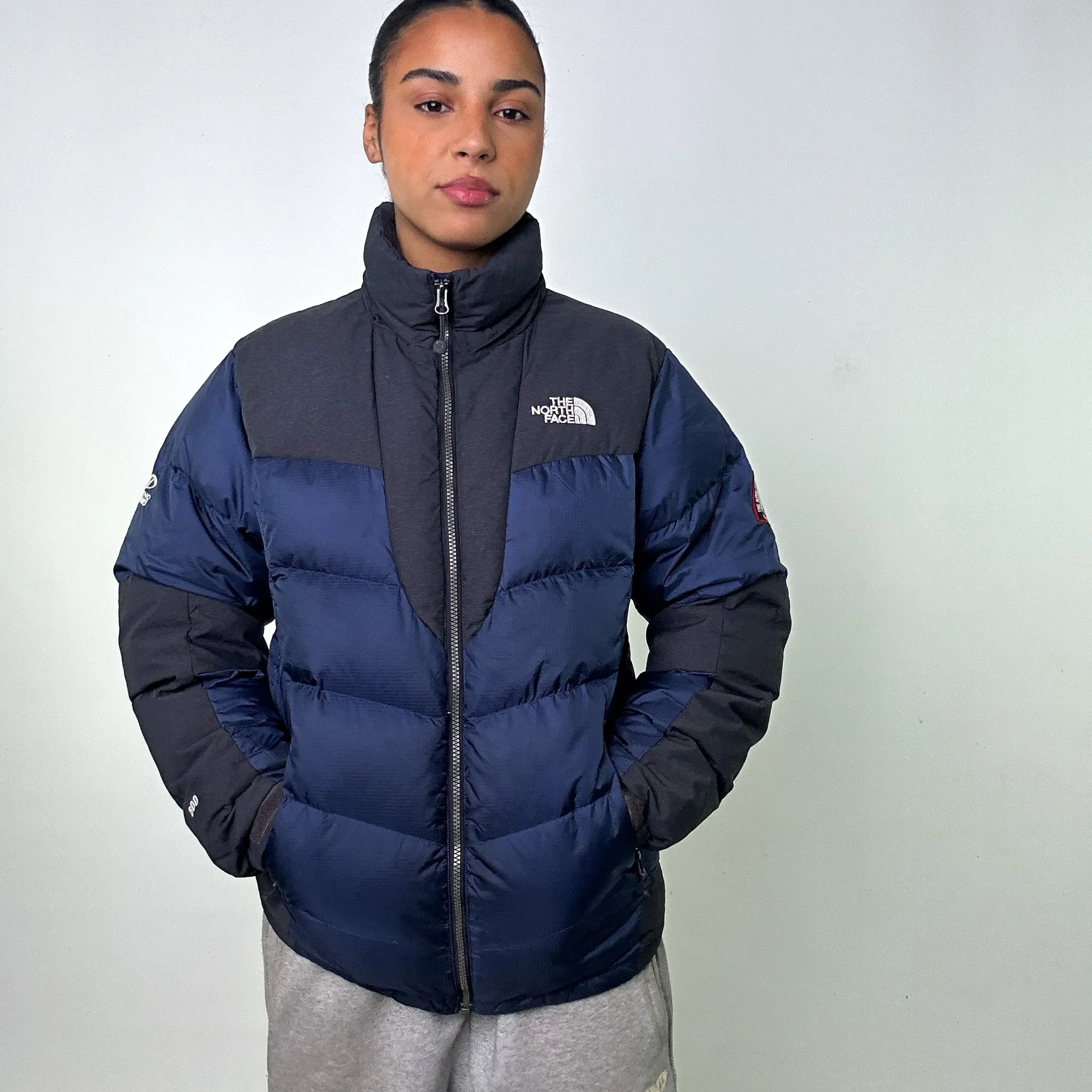 NAVY BLUE Y2KS THE NORTH FACE DYNO 800 SERIES PUFFER JACKET COAT (