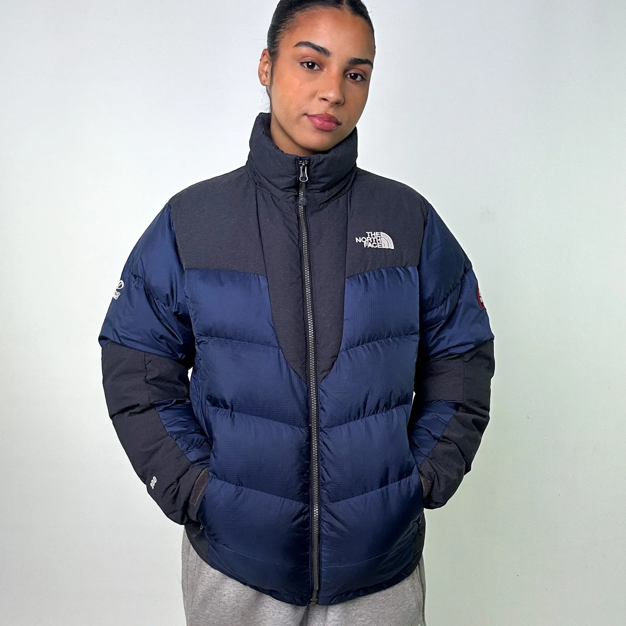 NAVY BLUE Y2KS THE NORTH FACE DYNO 800 SERIES PUFFER JACKET COAT (