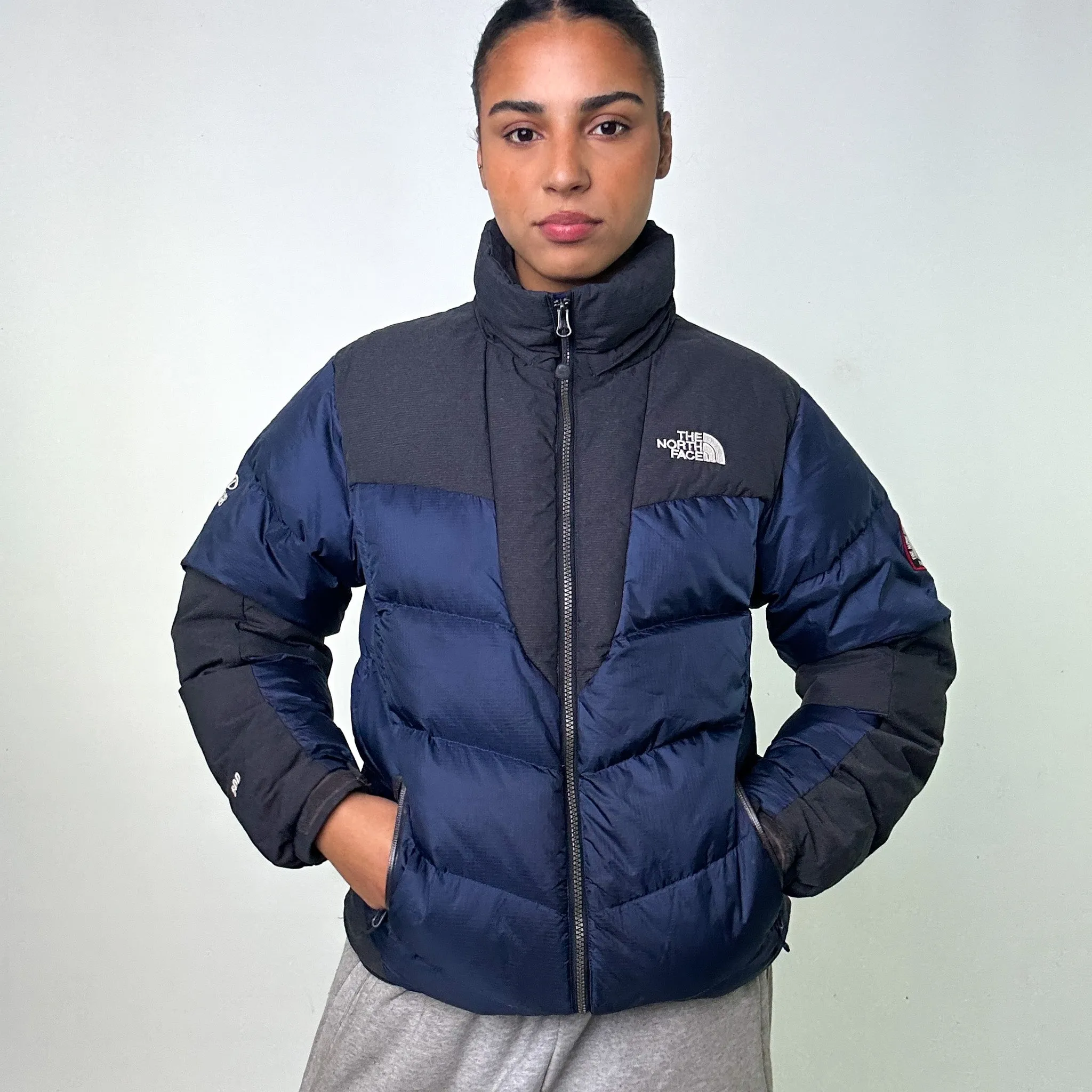 NAVY BLUE Y2KS THE NORTH FACE DYNO 800 SERIES PUFFER JACKET COAT (