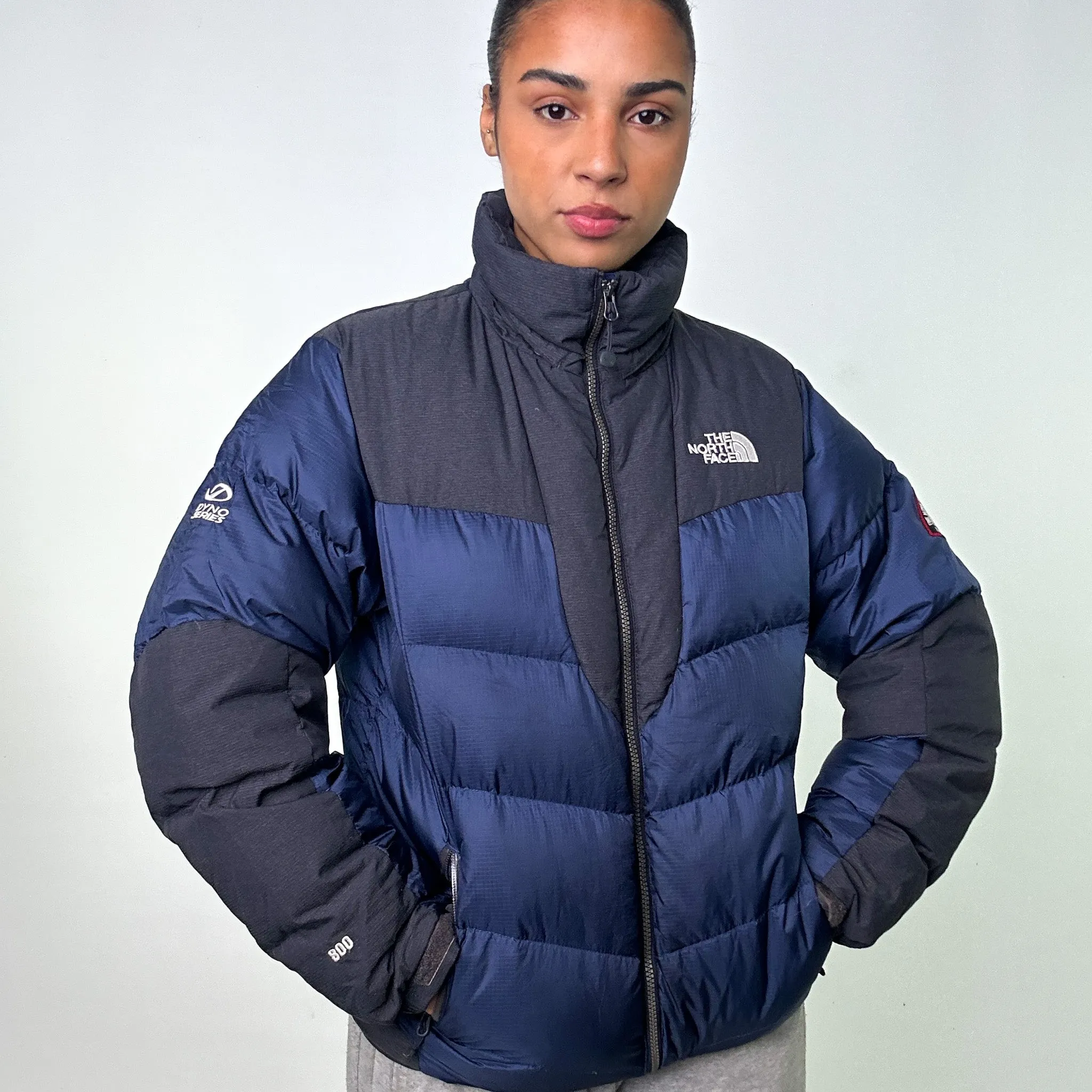 NAVY BLUE Y2KS THE NORTH FACE DYNO 800 SERIES PUFFER JACKET COAT (