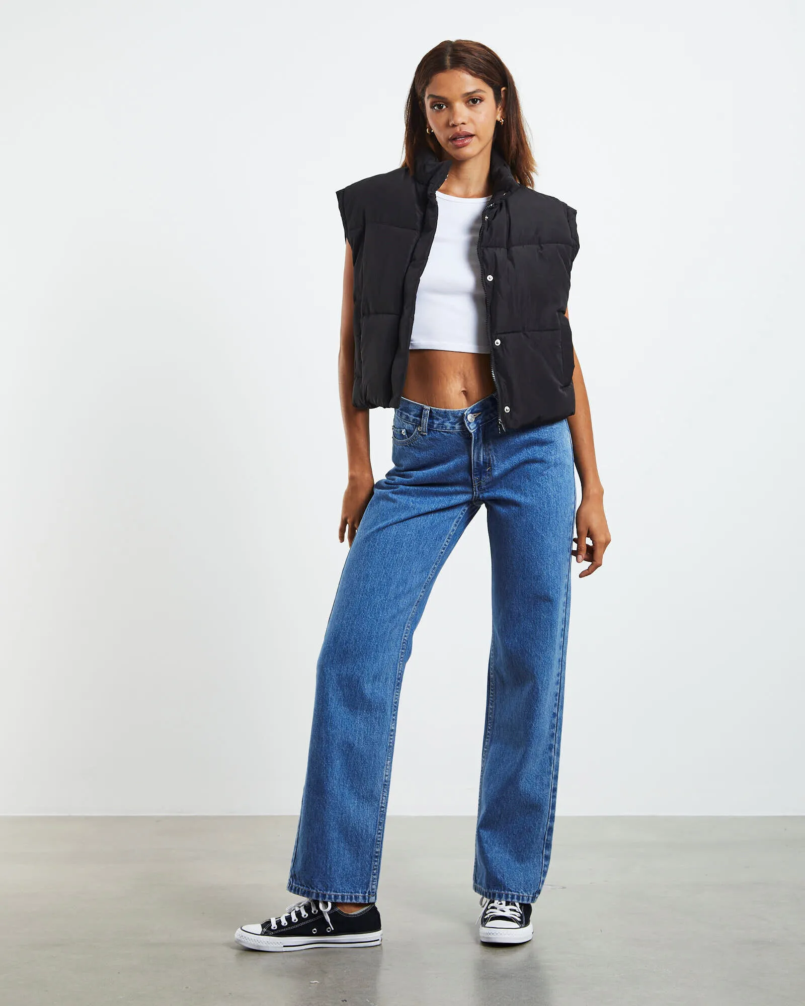 Neon Hart Emmy Low Rise V-Waist Straight Jeans Bright Blue