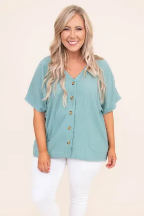 Nine To Five Blouse, Sage