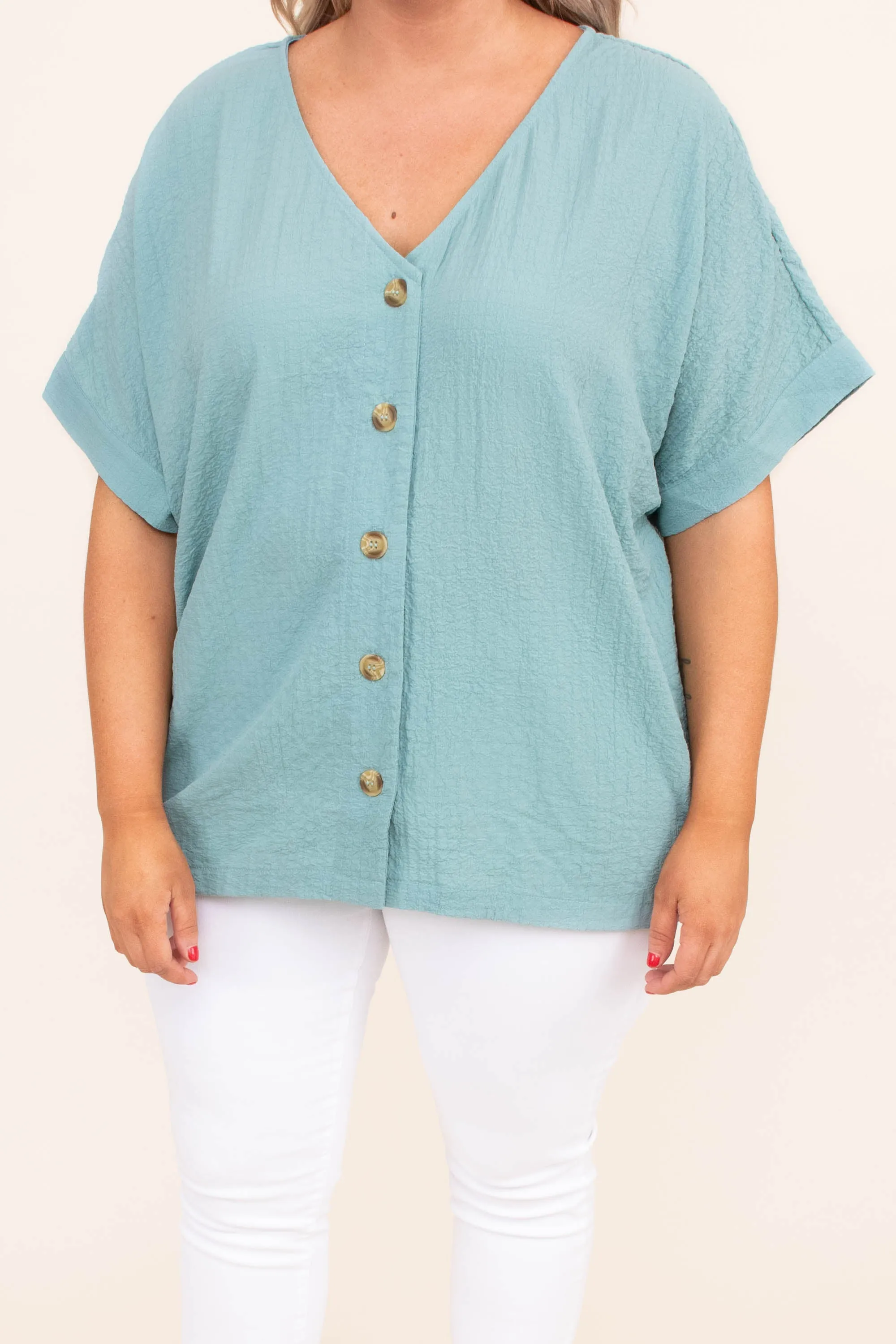 Nine To Five Blouse, Sage