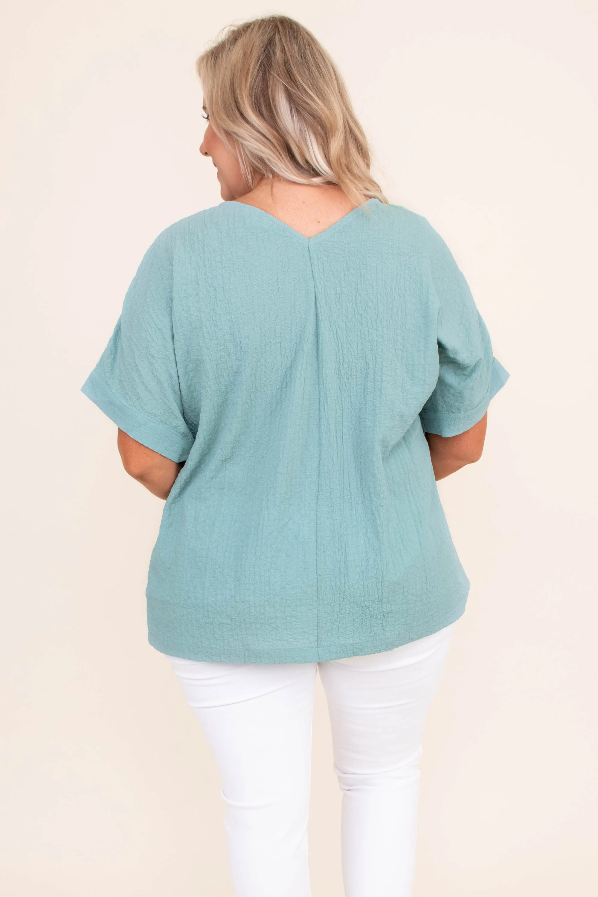 Nine To Five Blouse, Sage