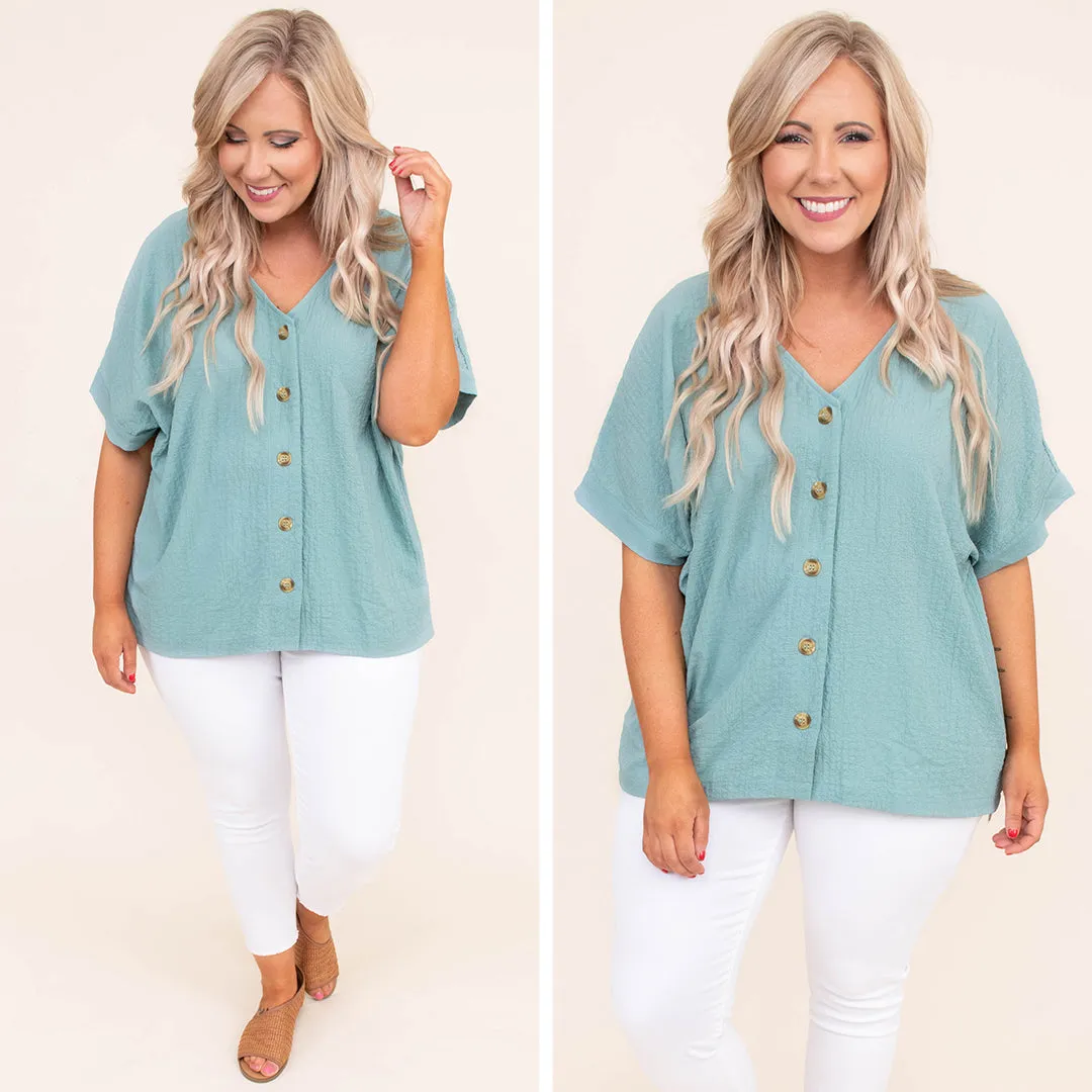 Nine To Five Blouse, Sage