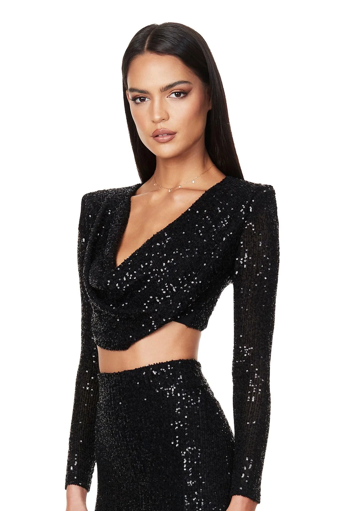 Nookie Pandora Long Sleeve Crop - Black