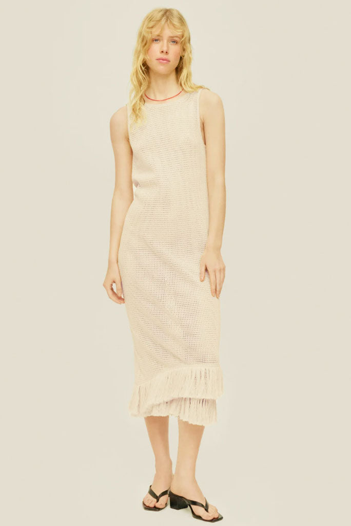 OAS ARI SLIP NET DRESS