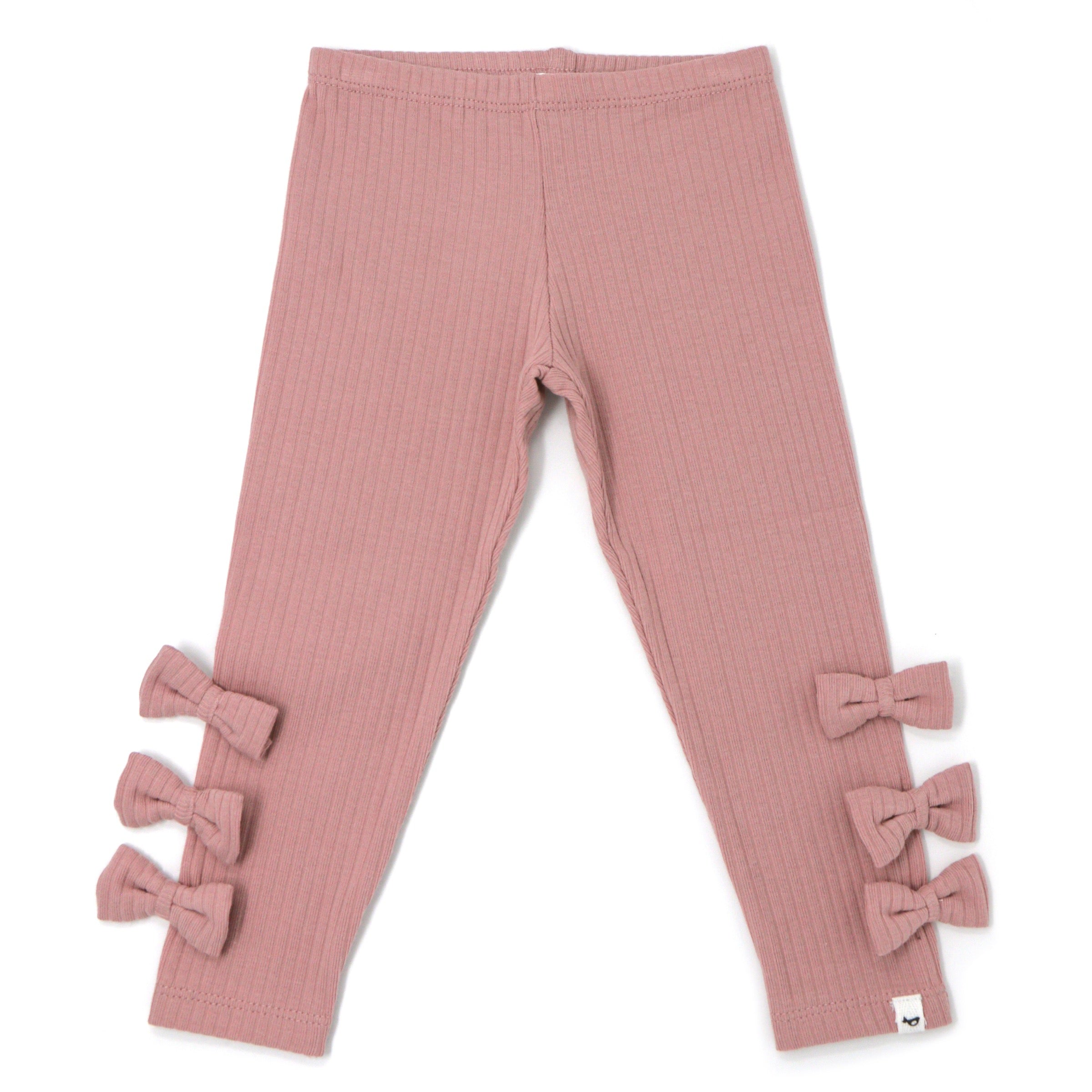 oh baby! Bow Leggings Wide Rib - Blush