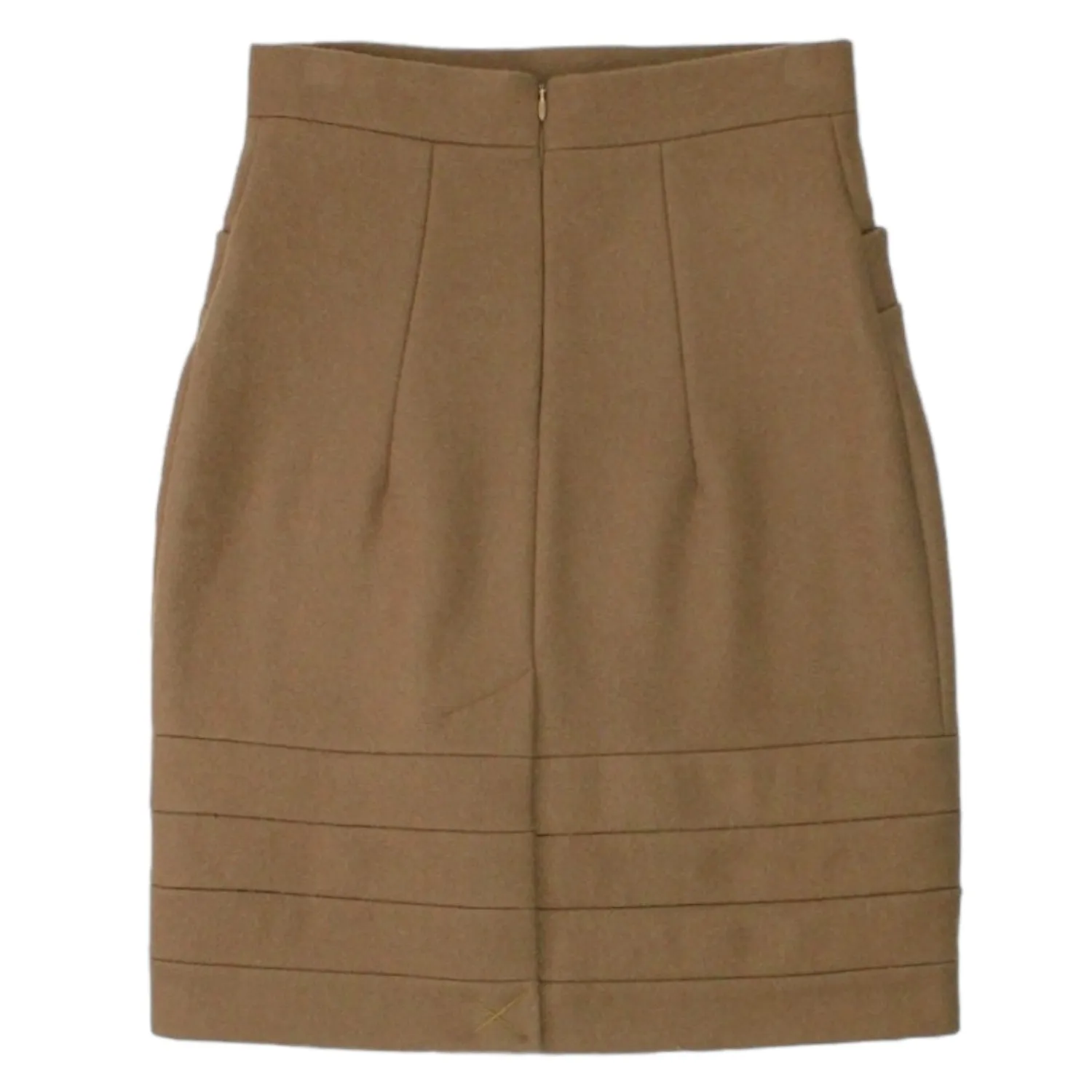 Orla Kiely Camel Wool Pencil Skirt