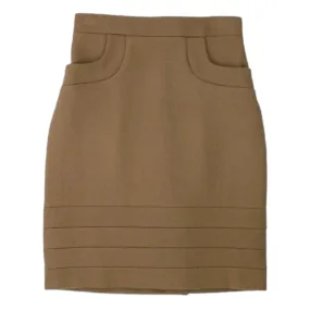 Orla Kiely Camel Wool Pencil Skirt