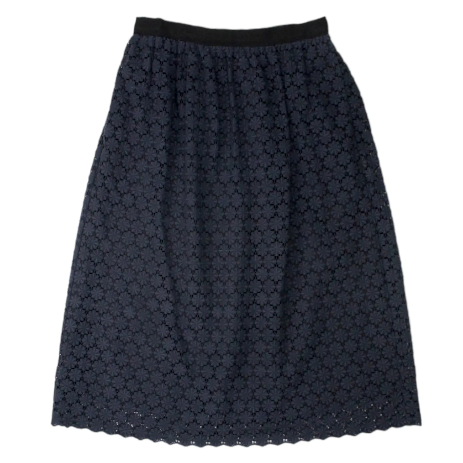 Orla Kiely Navy Lace Midi skirt